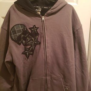 Hybrid, XL, Gray, Fleece Lined Heavy Sweat jacket